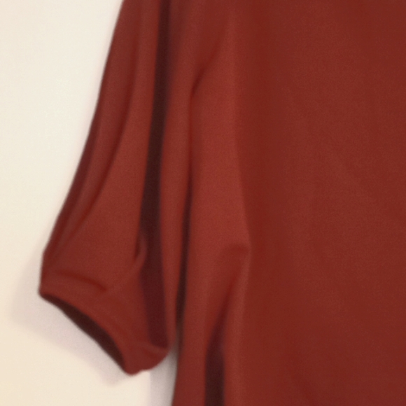 Green Envelope Rust Color Blouse with 3/4 Sleeves in Size XS (Made in USA) - Picture 4 of 6